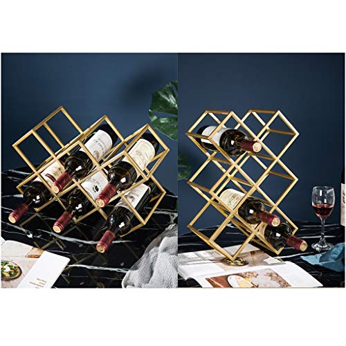 Creative Decoration Wine Rack Stylish Simplicity Industrial Metal Wrought Iron Modern Minimalist Home Living Room Display Bottle Holder Home Deco