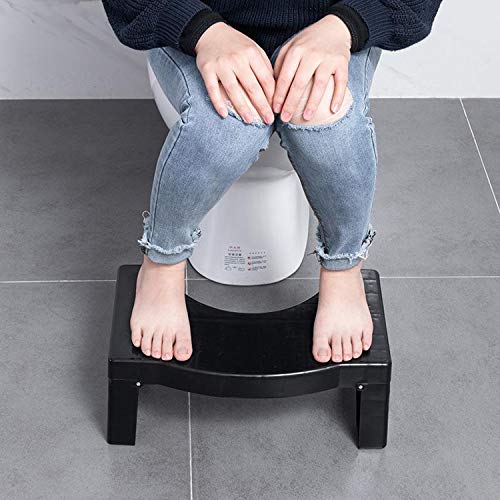 DHYLRICHER Toilet Stool, Foldable Toilet Potty Step Stool for Adults and Kids, Splicable Poop Stool, Splicable Poop Stool (Black)