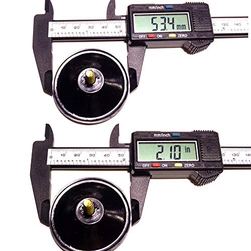 M6 - D 5.5 cm (D 2.16") Strong PVC Screw Suction Cup Hook with Lock Nut,Thickened Edge Design for Enhanced Suction,5 PCS/Pack(Recommend (Black)