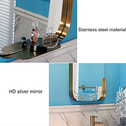 SkiPdr Bathroom Mirror Semi-Ellipse Decorative Mirror with Storage for Bathroom, Bedroom Living Room