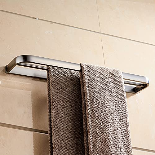 HIGOH Towel Racks, Towel Rail for Bathroom,Dual Rail Lavatory Wall Mounted Brushed Nickel,Brass Length Double Towel Bar,Contemporary Towel Holder