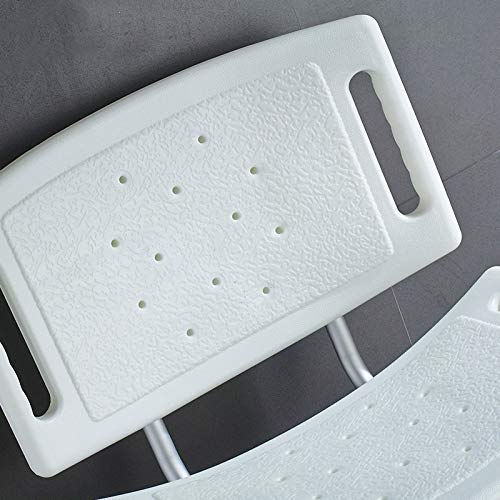 CHEWO Bath Stools,Adjustable Height Portable Shower Stool Bathroom Seat with Back Bath Disability Aid