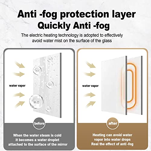 LED Circle Bathroom Mirror, light up mirror for makeup,Anti-Fog Wall Mounted Lighted,have Smart Touch Switch, Temperature Adjustable, Easy to Ins