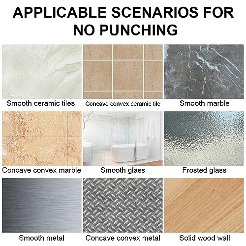 Hand Towel Holder Self Adhesive, Space Aluminum Towel Ring Towel Rail with No Drilling, Open Hand Towel Ring for Bathroom, Kitchen, Living Room(B