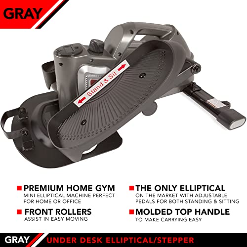J-Fit jfit Under Desk & Stand Up Mini Elliptical/Stepper w/Adjustable Angle | The Ideal Fitness & Exercise Equipment for Home| Ideal for Men, Wom