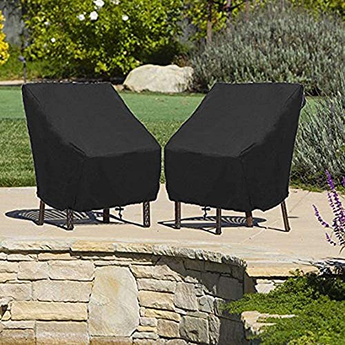 COOSOO Patio Chairs Cover Oxford Cloth Waterproof Dust-proof Sofa Furniture Cover Deep Seat Cover Protector for Outdoor Open Air Balcony Wicker C