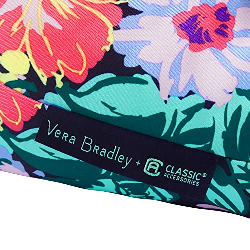 Classic Accessories Vera Bradley Water-Resistant Patio Chair Cushion, 21 x 19 x 22.5 x 5 Inch, Happy Blooms, Seat Back Cushion