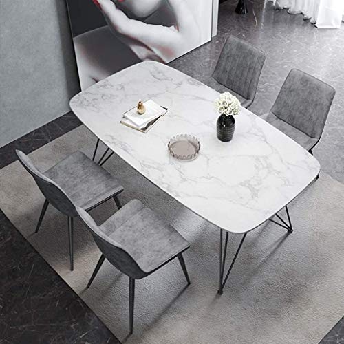Modern Kitchen Dining Room Chairs PU Leather Dining Chairs Set Of 6 Corner Chairs Seat And Backrests With Metal Legs Vintage Kitchen Counter Chai