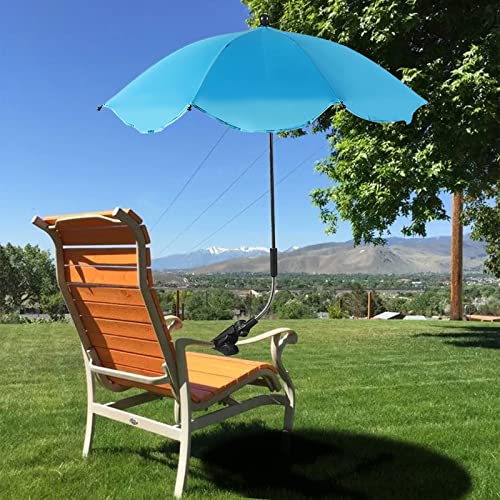 RXMORI Beach Chairs Umbrella, Portable Outdoor Umbrella, Windproof Sunshade, Universal Golfs Carts Rainproof Wheelchairs Accessories for Beach, S
