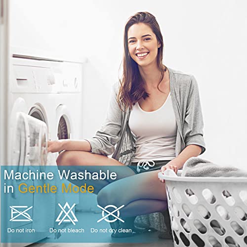 HYLEORY Queen Mattress Pad Quilted Fitted Mattress Protector Cooling Pillow Top Mattress Cover Breathable Fluffy Soft Mattress Topper with 8-21"