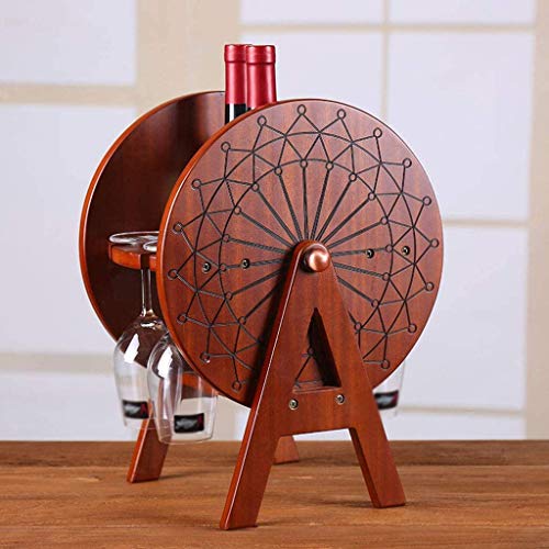 LIUZH European Style Wine Rack, Solid Wood Decoration Wine Glass Rack Creative Wine Rack Living Room Decoration