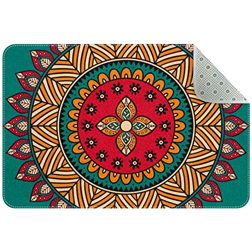 VBFOFBV Door Mat, Outdoor Indoor Doormat, Durable Floor Mat Non Slip Rug, Front Doormat for Entryway, Patio, Marble Texture Modern Art Blue Lines
