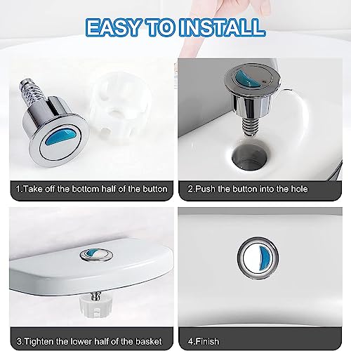 Dual Toilet Flush Button Round Head Dual Toilet Push Button Dual Flush Toilet Cistern Push Button Toilet Flush Buttons Replacement Toilet Push Bu