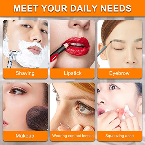 longziming 7'' Makeup Mirror Wall Mounted, Upgraded 10X Magnification Double-Sided Mirror, USB Charging Touch Button Adjustable Light 360° Swivel