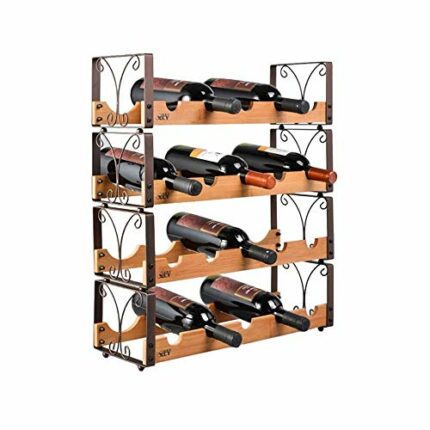 ZYZMH Wood Household Wine Rack Classical Bottle Wine Holder Wine Bottle Storage Rack Bar Display Shelf Drinking Holder