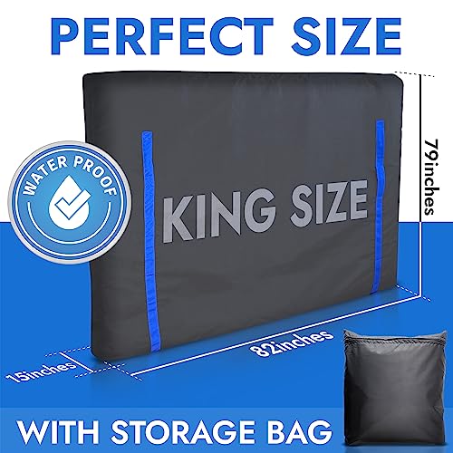 Moving Supplies - King Size Mattress Bags for Moving - Mattress Cover for Moving with Waterproof Zipper and Heavy Duty U-Shaped Handles - Reusabl
