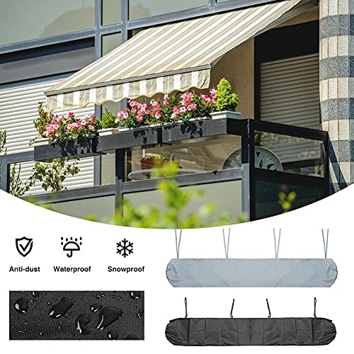 Patio Awning Cover, Patio Protection Canopy, Heavy Duty Weather Proof Polyester Fabric, Protective Cover for 2.5M Wide Retractable Awnings, for G