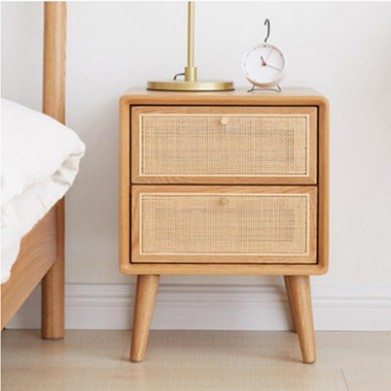 JYDQM Nightstand Rattan Cabinet Bedroom Bedside Storage Cabinet Small Apartment Storage Cabinet