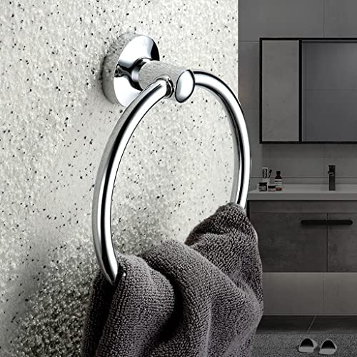 RAKUTE Brass Bathroom Towel Ring, Light Luxury Round Towel Rack, Hand Towel Holder, Bathroom Wall-Mounted Bathroom Ring