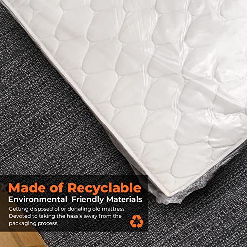 PackageZoom Mattress Bag for Moving and Storage Twin Size Mattress Bag 4 Mil Thick Dustproof, Waterproof Mattress Cover Heavy Duty Mattress Stora