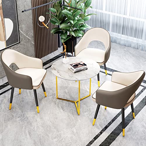 Kitchen Dining Room Furniture Chairs Kitchen Dining Chairs Water Proof Leather Side Chair with Carbon Steel Legs High Back Padded Soft Seat Livin