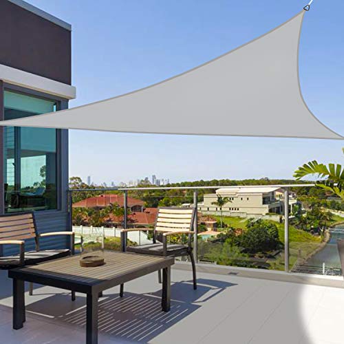 Greenbay Anti-UV Sun Shade Sail Garden Patio Party Sunscreen Canopy 98% UV Block Triangle Sand 5x5x5m