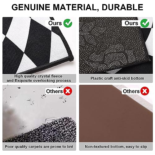 LMAZG Halloween Door Mat, 19.7"× 31.5" Horror Clown Welcome Mat Scary Entry Rug Indoor Outdoor Entrance Floor Mat Non Slip Halloween Decor Holida