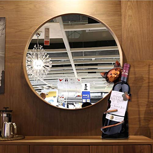 Kayla-lan Cat Shaped Wine Bottle Holder Wine Rack shelf Metal Sculpture Practical Home decoration Crafts Kitchen Home Decoration.