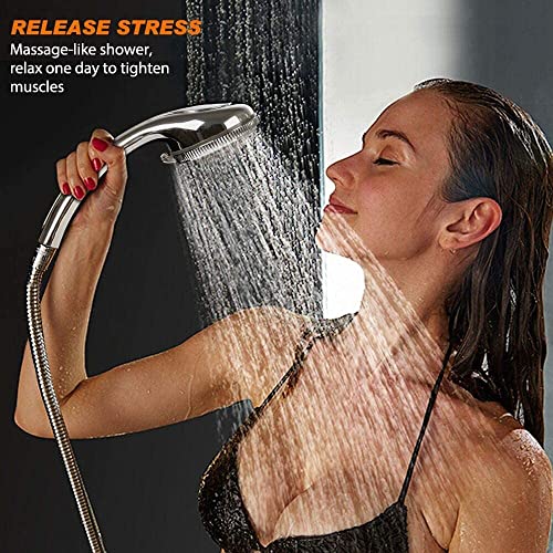 EocuSun Shower Head, 7 Mode Settings Pressure Boosting Shower Head Water Saving Bathing for Adults Children Pets Home and Gym Use