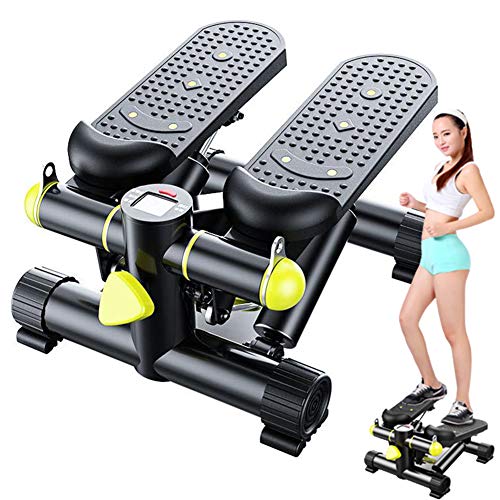 ALREMO HUANGXING - Mini Stepper, 2 in 1 Stepper with Adjustable Resistance, Stepper with LCD Display, Body Sculpture Lateral Twist Stepper, Mini