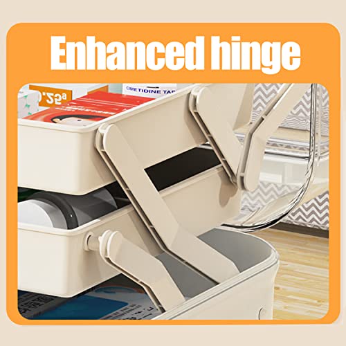 LIKEUDO 28 * 17 * 15cm White Portable First Aid Medicine Storage Box 3 Layer Medicine Cabinet Organizer Household Medicine Storage Box Medication
