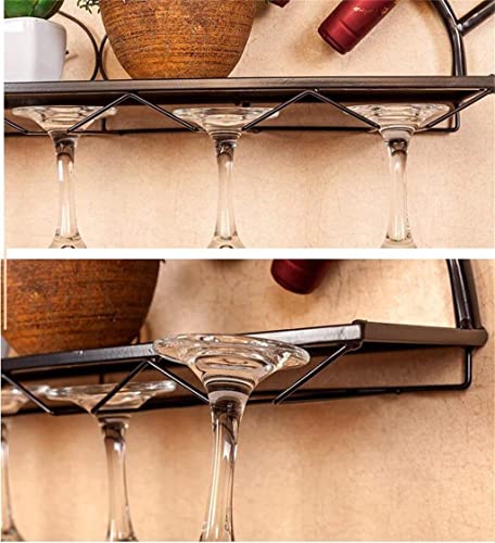 NEOCHY Wrought Iron Wine Rack Rack, Modern Minimalist Hanging Creative European Goblet Wine Glass Holder Wall Hanging Restaurant Living Room