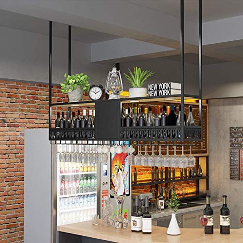 EYLINK Wine Racks,Wall-Mounted Wine Rack Hanging Wine Glass Rack Ceiling Decoration Shelf for Bars,Restaurants,Kitchens Bar Floating Shelf Ceilin