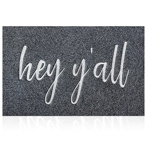 JJUUYOU Welcome Mats for Front Door Did You Call First Rugs Outdoor Black Doormat with Non Slip Rubber Rugs Decor for Home Farmhouse Balcony Pati