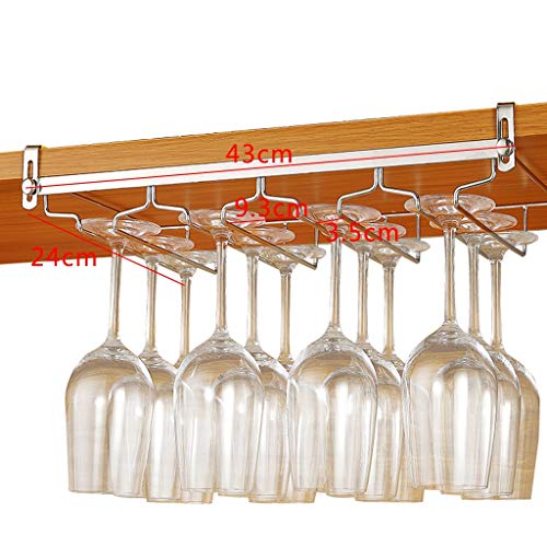 Fashion Creative Wine Glass Rack, 4 Row Champagne Fashion Creative Wine Glass Rack, Stemware Holder - Goblets Cup Rack 17-Inch Freestanding Wine