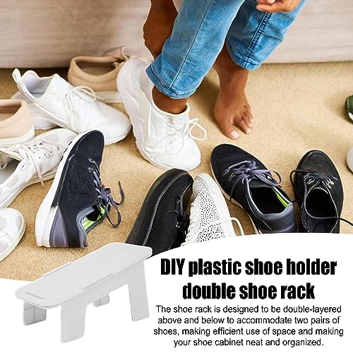 YJYQ Shoe Holder Stacker - Shoes Storage Slots Rack,Portable Double Deck Shoe Shelf Storage, Thickening Hollow Non-Slip Shoe Rack for Bedroom Hal