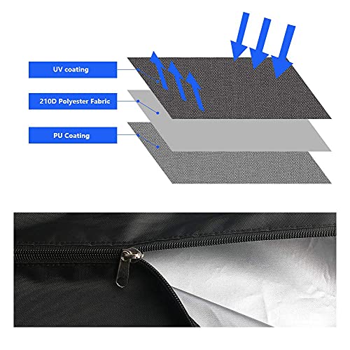 Cantilever Parasol Cover,Waterproof Garden Umbrella Cover with Zip, Fit for 2 to 4 m Patio Large Overhanging Outdoor Parasol 210D Oxford UV Resis