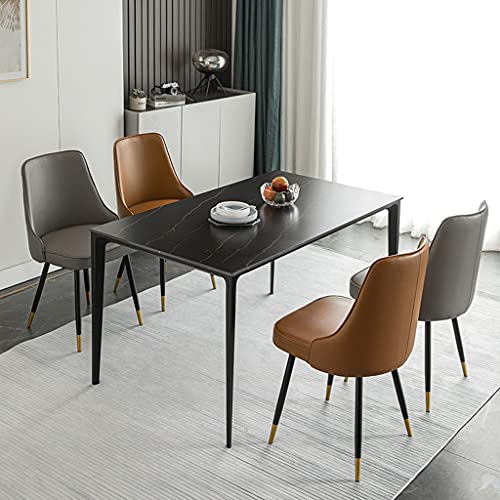 Kitchen Dining Room Furniture Chairs Dining Chairs Set Of 6 Living Room Side Chairs Water Proof PU Leather Kitchen Chairs with Metal Legs Kitchen