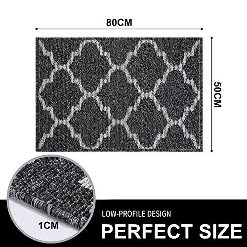OLANLY Entrance Doormat,Non-Slip Indoor Floor Mat Low-Profile Shoes Resist Dirt Mat,Easy Clean Absorbent Water Door Mat for Home,Office, Kitchen(