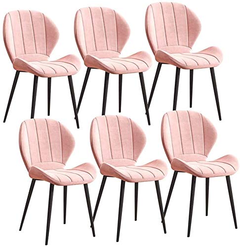 Modern Kitchen Dining Room Chairs Kitchen Chairs Set Of 6 Upholstered Dining Chair Counter Office Lounge Living Room Chair With Back Metal Legs V