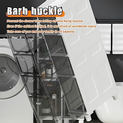 Plastic Drawers Dresser with 3/4/5 Drawers, Drawer Mobile Storage Cabinet, Small Bathroom Storage Cabinet for Small Spaces, Slim Toilet Paper Sto