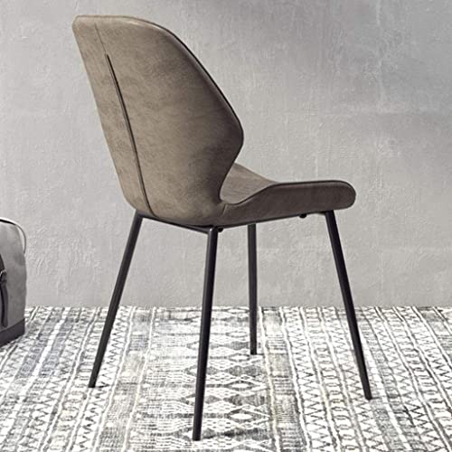 dining chair Business Dining Chairs Set Office Reception Chairs Dining Chair Kitchen Chair Set of 4, PU Leather Seat Wrought Iron Non-Slip Feet L