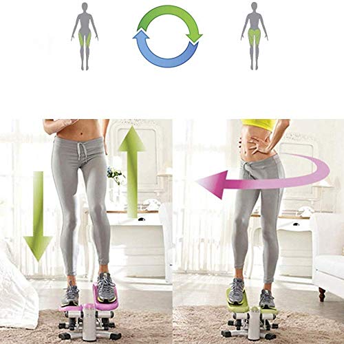 TWDYC Air Stair Climber Step Exercise Fitness Machine w/Bands Aerobic Equipment (Color : A)