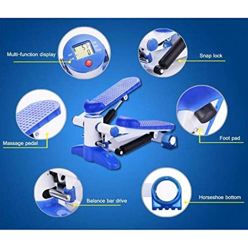 TWDYC Desk Elliptical Mini Stepper - Under Desk Elliptical Steppers for Exercise Desk Pedal Exerciser with Unique Design Blue 40 * 30 * 21cm