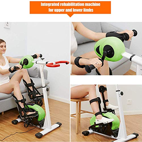 LUNEZY Electric Pedal Exerciser Bike Rehabilitation Machine, Arm and Leg Pedal Exercise Bike, Adjustable Fitness Rehab Equipment, for Seniors Gym