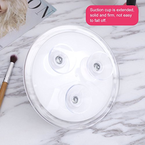 Frcolor Make Up Mirror - 10x Magnifying 5.9 inch Round Vanity Cosmetic Mirror with 3 Suction Cups for Cosmetic Makeup (White)