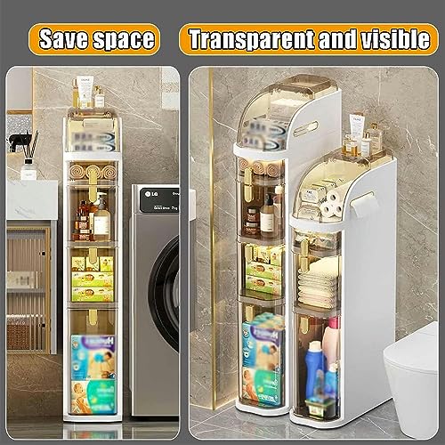 Narrow Tall Floor Cabinet Bathroom Storage Cabinet Tall Bathroom Storage Cabinet Organizer Narrow Dresser Storage Tower Stand Slim Freestanding T