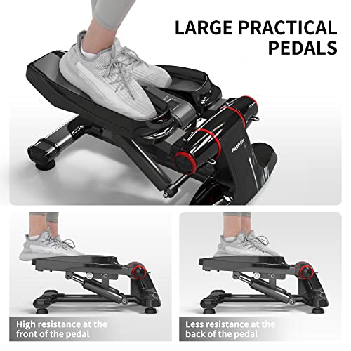 PROIRON Steppers for Exercise, Mini Stepper Machine with Display, Step Exercise Machine with Resistance Bands for Home Workout, Up Down Stair Cli
