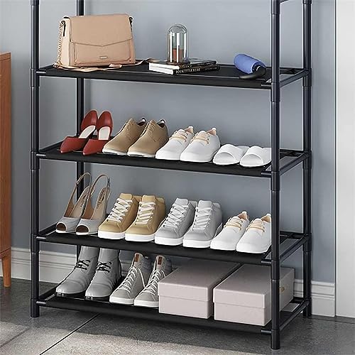 Clothes rack and hat rack Clothes Rack, Clothes Rack, Floor Rack, Storage Rack, Clothes Rack (color: Black, Size: 60 X 26 X 155cm) Suitable for l