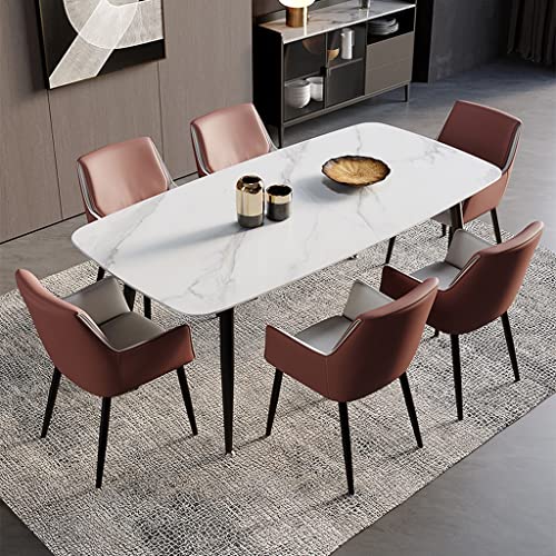 Kitchen Dining Room Furniture Chairs Modern PU Leather Dining Chairs with Armrests And High Back Padded Soft Seat for Office Lounge Dining Kitche